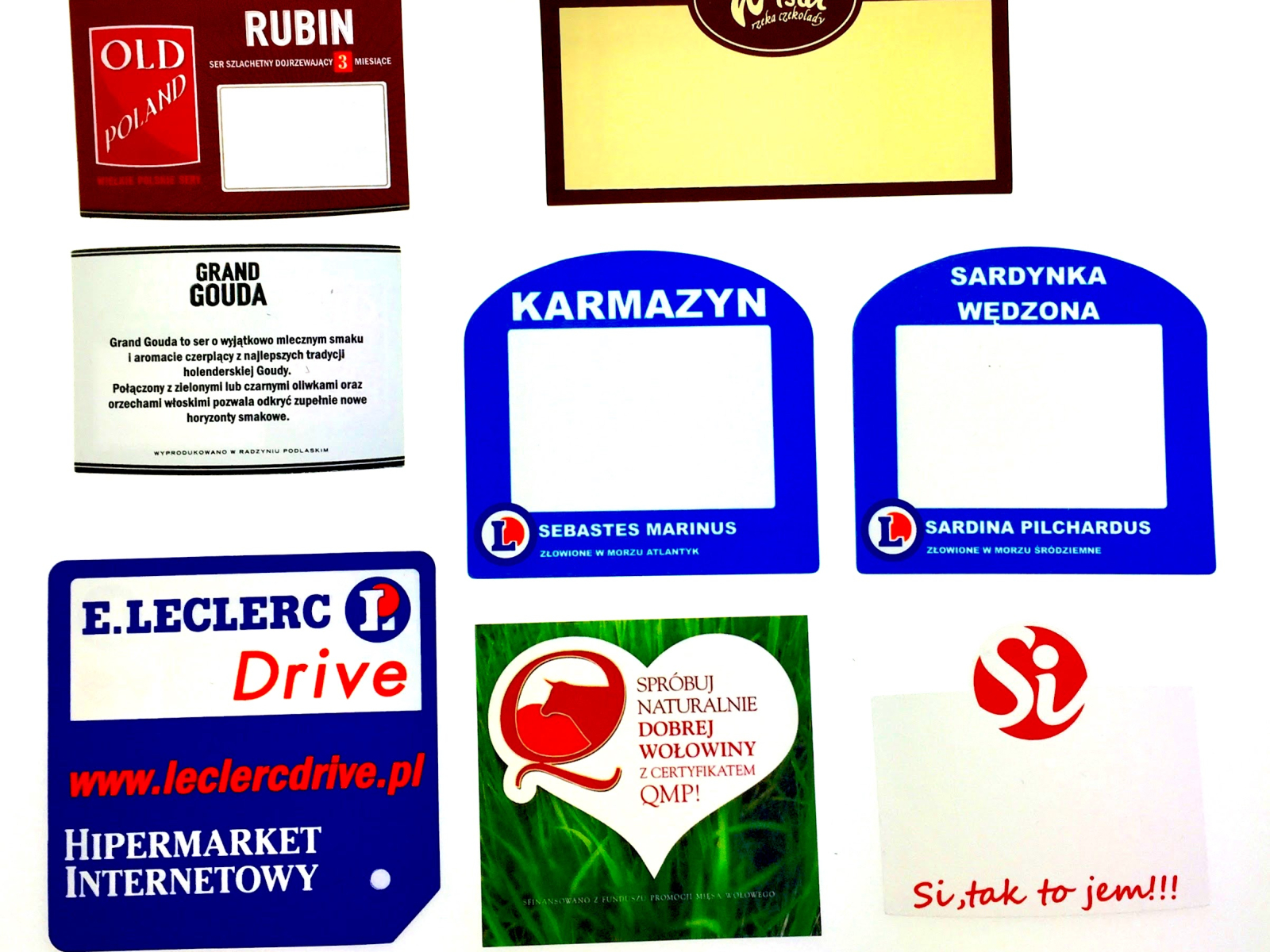 Cenówki i etykiety cenowe przedstawia producent