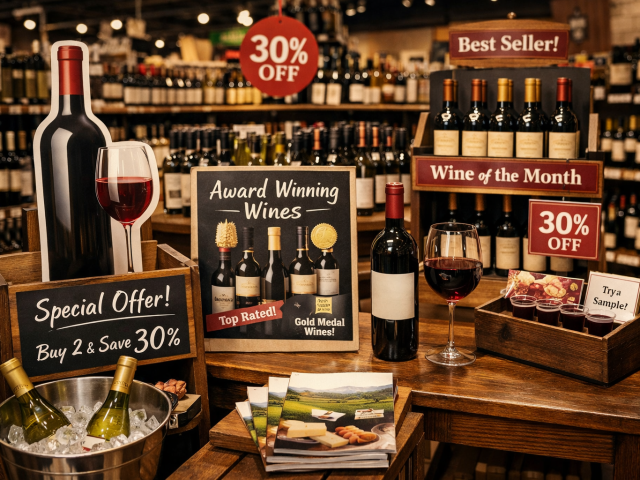 Jak materiały POS zwiększają sprzedaż win o 30%