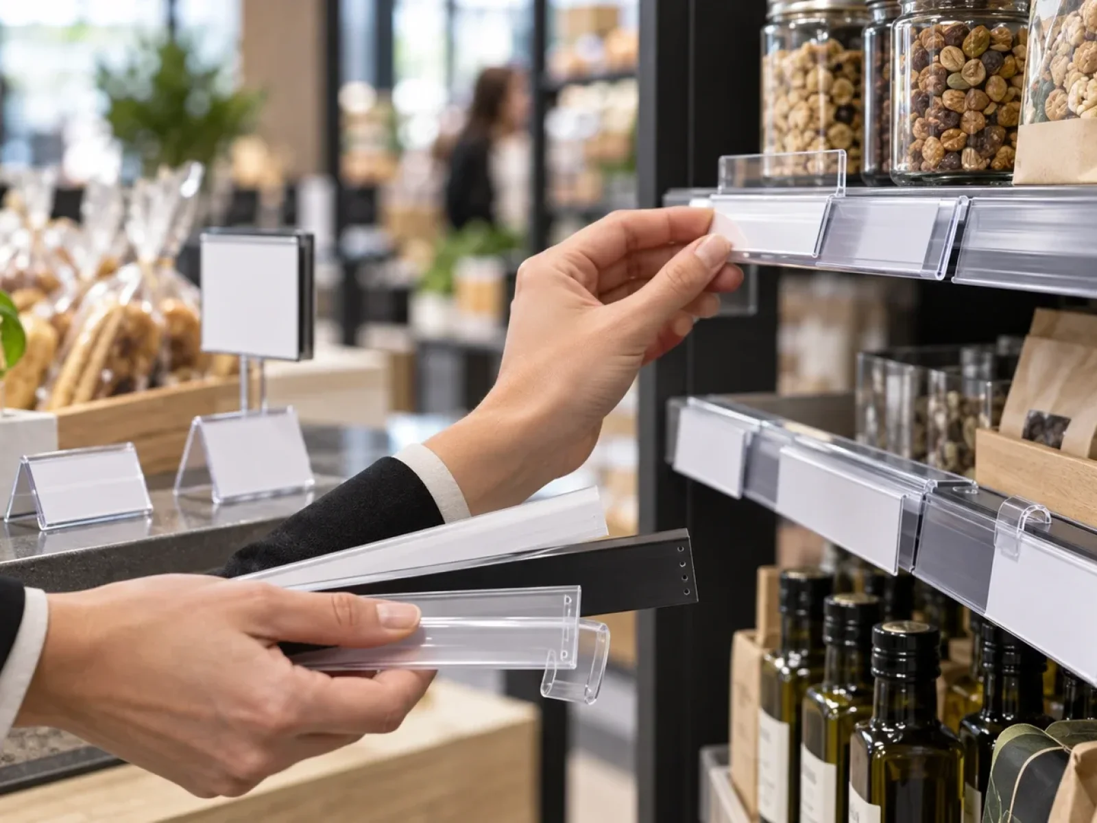 Osłonki cenowe na regał i ladę: jak dobrać materiał i sposób mocowania?