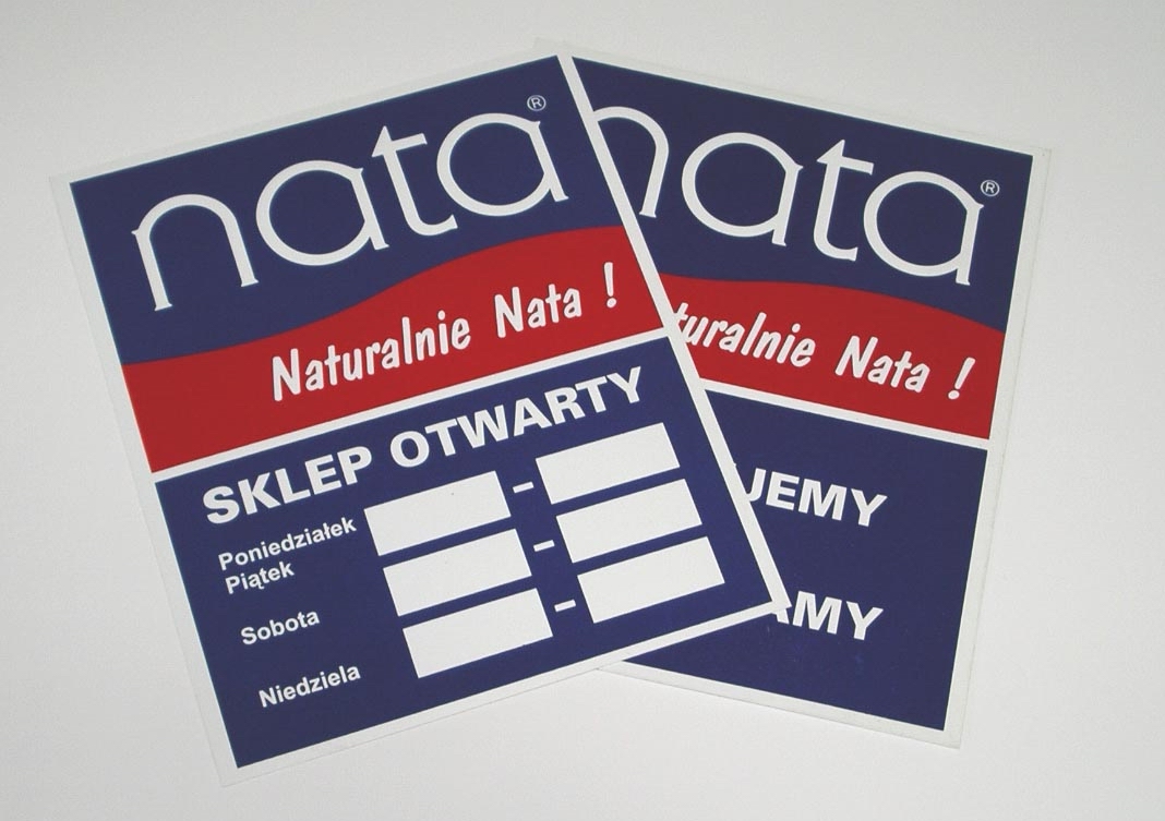 Tabliczka informacyjna sklep otwarty